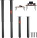VEVOR Pieds de table, Set de 4, Réglable en hauteur, Max. 544 kg, Pieds télescopiques en acier au carbone