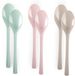 PLASTICFORTE Lepels - Plastique - Multi pastel - 6 pièces - 19 cm