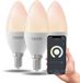 Calex Lampe LED intelligente - Ensemble de 3 pièces - E14 - Lampe bougie LED Wifi - Lumière blanc chaud