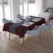 Bonamaison Tafelkleed, Anti-Mold, Sneldrogend, Waterdicht, 100% Polyester Tafellaken, rood Zwart, 140 x 200 Cm
