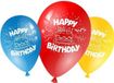 Cepewa Gmbh Gekleurde verjaardags ballonnen - 15x stuks - Happy Birthday - 22 cm - Op te blazen