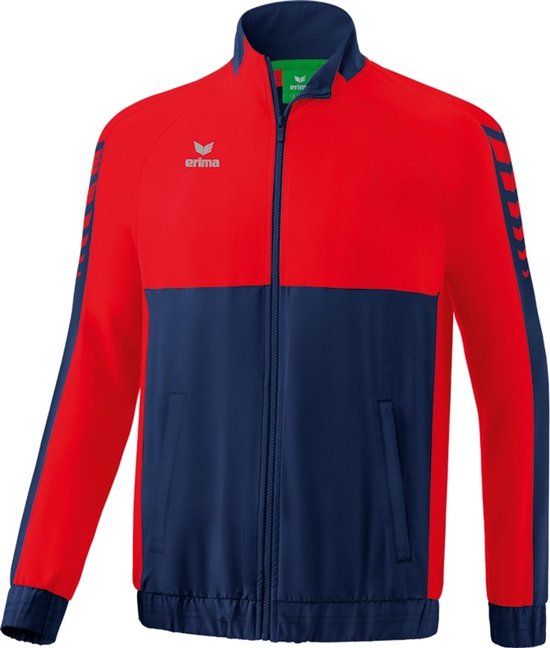 Erima Six Wings Presentatiejack - New Navy-Rood - Maat M