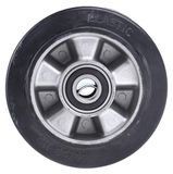 RS PRO Rolwagenrol zwart, mat rubber, massief materiaal, 300 kg, slijtvast, stille werking Ø 160 mm, B. 50 mm