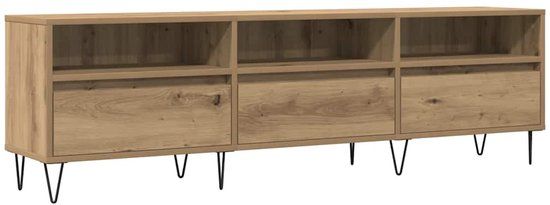vidaXL Tv-meubel 150x30x44,5 cm bewerkt hout artisanaal eikenkleur