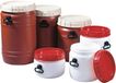 Mauer Bouteille à large goulot de 26 litres, blanc avec bouchon rouge, avec 2 poignées. Ouverture de remplissage : 296 mm