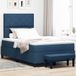 Prolenta Maison Exclusive - Lit boxspring avec coussins et tête de lit, bleu, 120 x 190 cm, tissu
