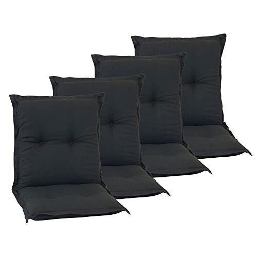 Be O Lage rugleuning AU91 New York NL luxe bekleding aangenaam zitcomfort rugleuning, ongeveer 46 x 94 cm, 7 cm dik, antraciet