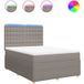 Maison Exclusive - Lit boxspring avec matelas, couleur taupe, 160x200 cm, rembourré