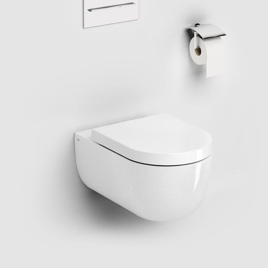 Clou Hammock randloze wandtoilet 56cm met zitting - Wit