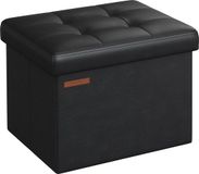 Banc de rangement - Noir - PU/MDF/Mousse - 31cm x 41cm x 31cm