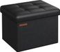 Banc de rangement - Noir - PU/MDF/Mousse - 31cm x 41cm x 31cm
