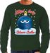 Bellatio Decorations Foute Kerst trui - sweater - Altijd lastig blauwe ballen / blue balls - groen - voor heren - kerstkleding S