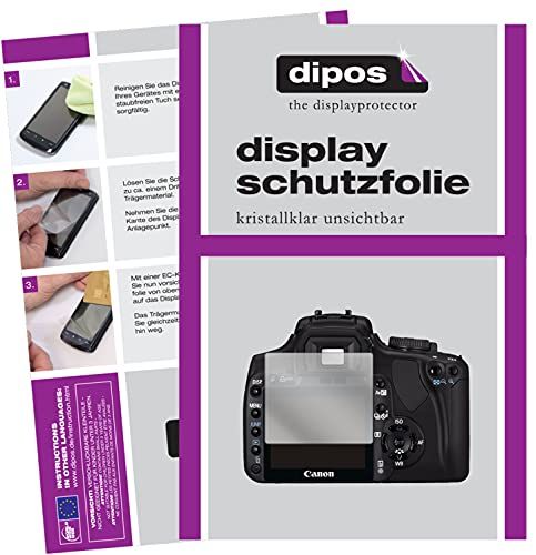 dipos I 2X beschermfolie helder compatibel met Canon EOS 400D folie displaybeschermfolie