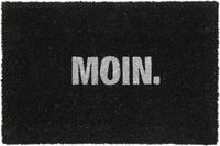 Merkloos Relaxdays Deurmat Moin - Antislip - Kokos - 40 x 60 cm - Zwart/Wit