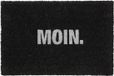 Merkloos Relaxdays Deurmat Moin - Antislip - Kokos - 40 x 60 cm - Zwart/Wit
