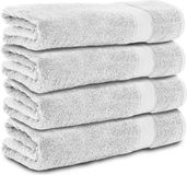 Komfortec handdoeken – Set van 4 - Badhanddoek 70x140 cm - 100% Katoen – Wit
