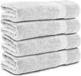 Komfortec handdoeken – Set van 4 - Badhanddoek 70x140 cm - 100% Katoen – Wit
