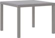 Syfax Tuinstafel Lichtgrijs 100 x 100 x 73 cm poly rattan