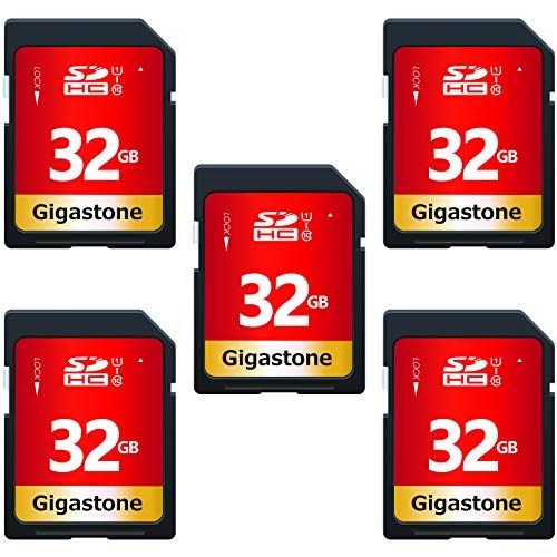 GIGASTONE 32GB SD geheugenkaart (5-pack) - SDHC, UHS-1, Klasse 10 - Leessnelheid tot 90 MB/s