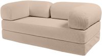 Bananair - 2-zits Bank - Modulaire slaapbank - Bedbank - Ribfluweel - Beige