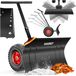 MASKO® Pelle à neige / Chasse-neige sur roues réglable en hauteur - Balayeuse à neige 5 positions, lame à neige 75 cm largeur de travail - hauteur 42 cm, pliable pour un rangement peu encombrant - Noir