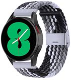 By Qubix - Braided nylon bandje - Grijs / zwart - Geschikt voor Huawei Watch GT 6 / GT 7 - 41mm