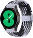 By Qubix - Braided nylon bandje - Grijs / zwart - Geschikt voor Huawei Watch GT 6 / GT 7 - 41mm