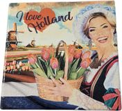 Plenty Gifts I Love Holland Wandtegel - Keramiek - Bont - 11 x 11 x 0.6 cm