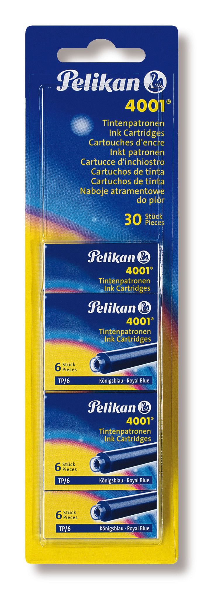 Pelikan 330845 - Penvullingen - blauw, geel - 30 stuks