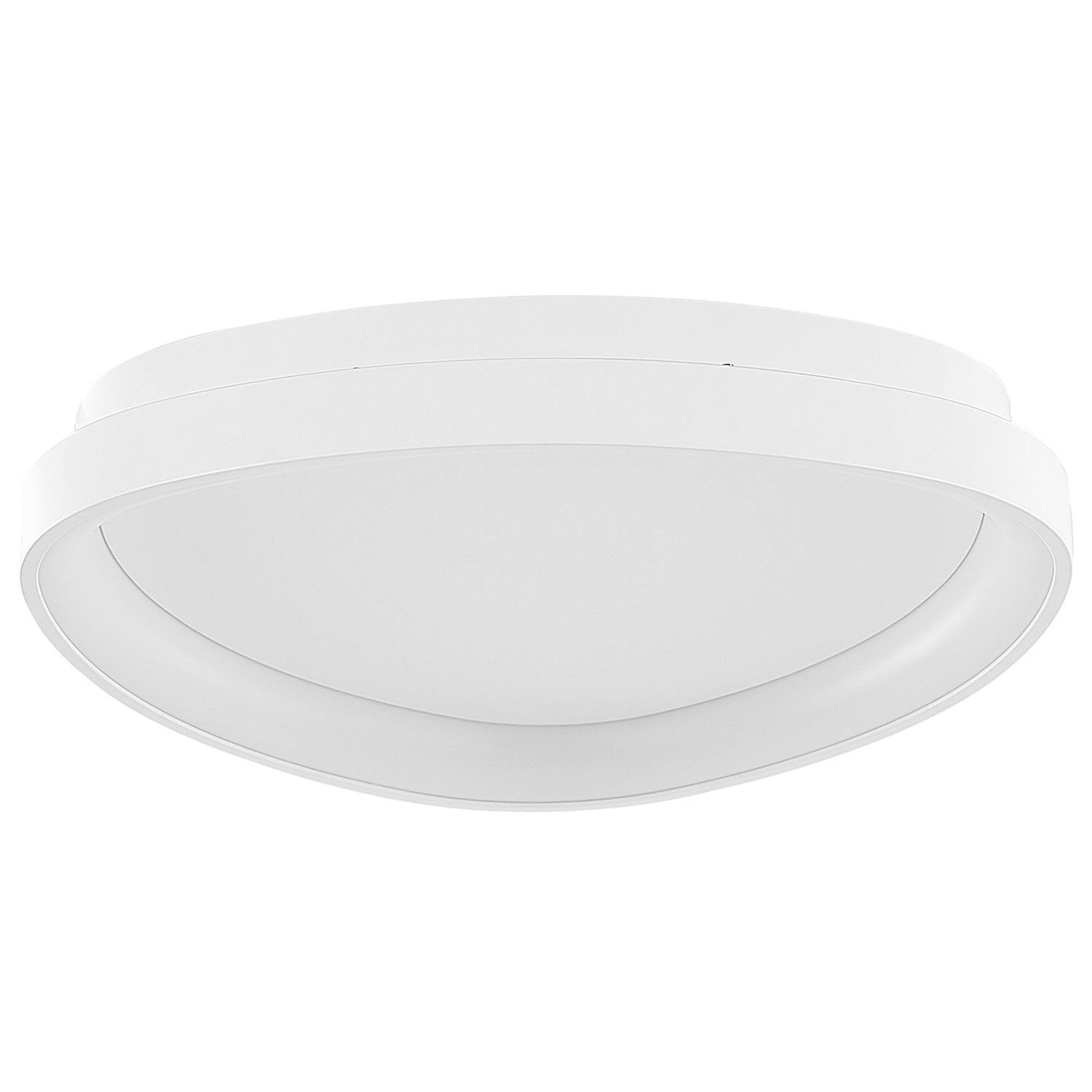 Beliani nanding - plafondlamp-wit-staal