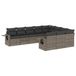 vidaXL 10-delige Loungeset met Kussens Poly Rattan Grijs