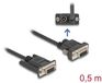 Delock Serial Cable RS-232 D-Sub9 female to D-Sub9 female Power Connection at Pin 9 0.5 m