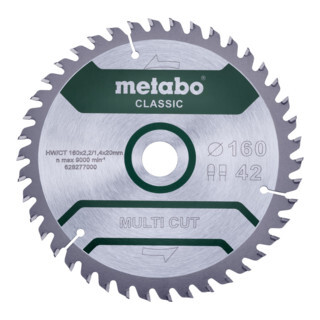Metabo Metabo zaagblad "multi cut - classic", 160x2,2/1,4x20 Z42 FZ/TZ 5° Aantal:1