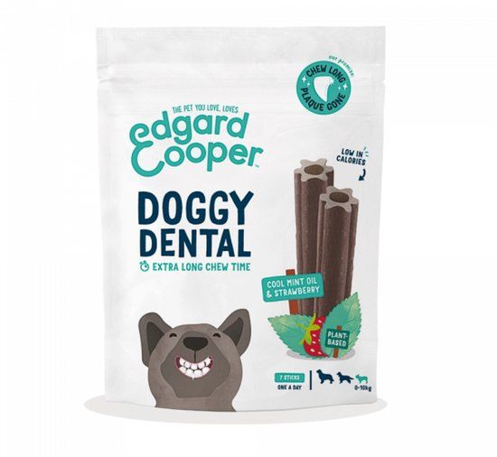Edgard & Cooper Dental Aardbei & Munt Small Sticks 105g