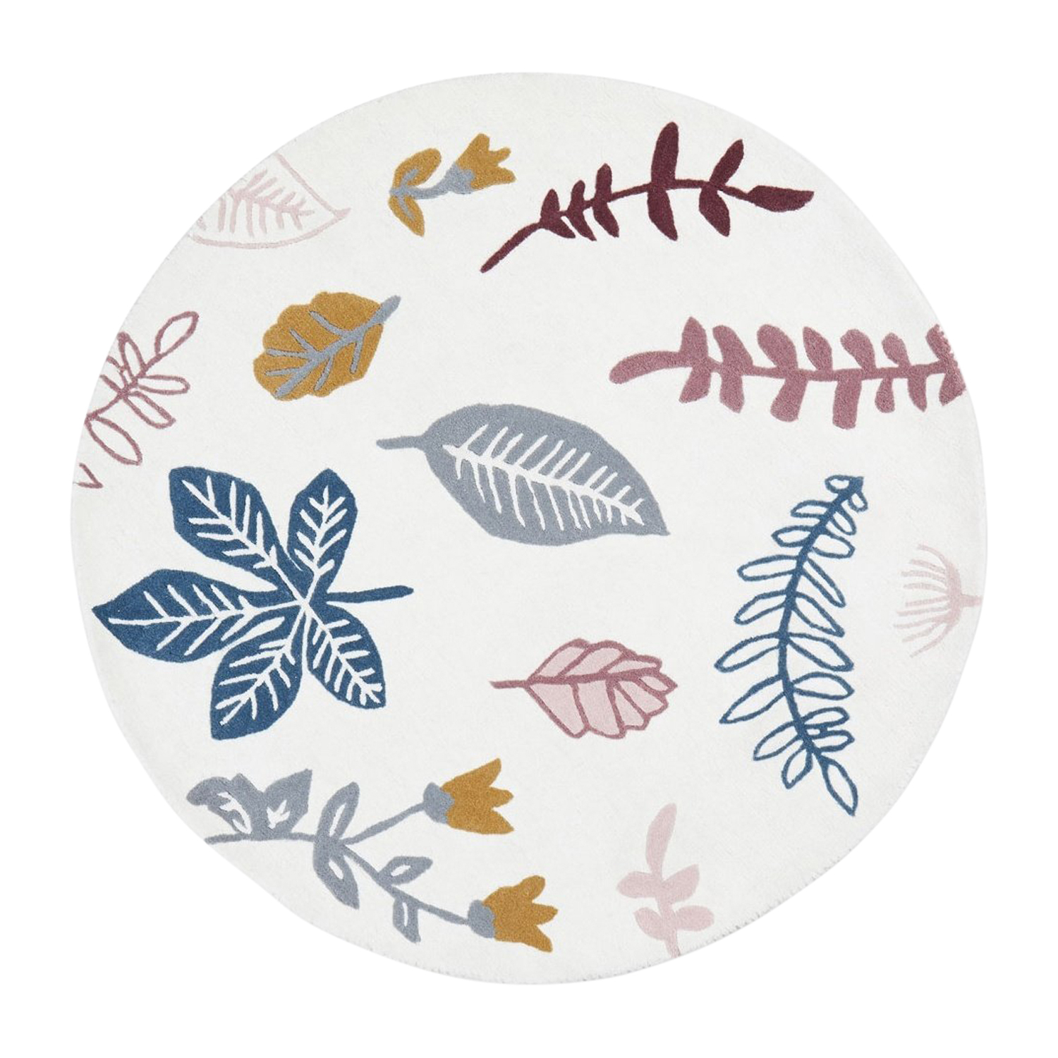 CamCam Copenhagen Cam Cam Pressed Leaves Vloerkleed Rond Rose