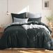 3-Delige katoenen beddengoedset 200x220 cm grijs