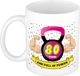 Bellatio Decorations Mok 80 jaar - Roze - Keramiek - 300 ml