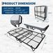 Lit d'appoint pliant - Lit roulant 190x114 cm (75x45 pouces) - Matelas en mousse à mémoire de forme de 15 cm - Cadre en acier - Avec roues - Gain de place