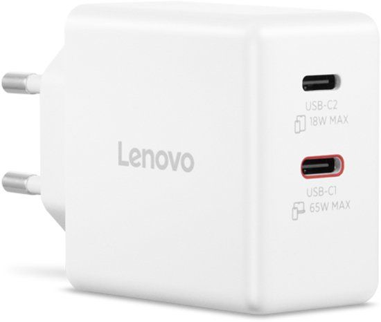 Lenovo Dual USB-C-oplader van 65 W (GaN)