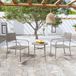 Merkloos Lounge Tuinset van 3 Stukken van Poly Rattan in Grijs