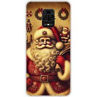 Xiaomi Bedrukt siliconen hoesje compatibel met Xiaomi Redmi Note 9S pere noel vintage