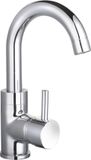 Sanilux Wastafelmengkraan Largo Eenhendel Ronde uitloop Chroom 25cm hoog