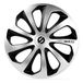 SPARCO SPC1373SVBK Sycylia kołpaki na koła, srebrne/czarne, zestaw 4 sztuk, 33 cm