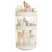 SONGMICS Make-up Organizer, 3-Tier Ronde Roterende Huidverzorging Organizer Aanrecht, Aanpasbaar, Toiletartikelen Vanity Organizer, Lazy Susan, Gift, Cloud White UJKA011W01