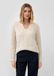 s.Oliver Strickpullover met pailletten, V-hals, lange mouw, beige, maat S