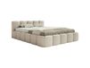 Lit rembourré 140x200 cm en boucle beige clair