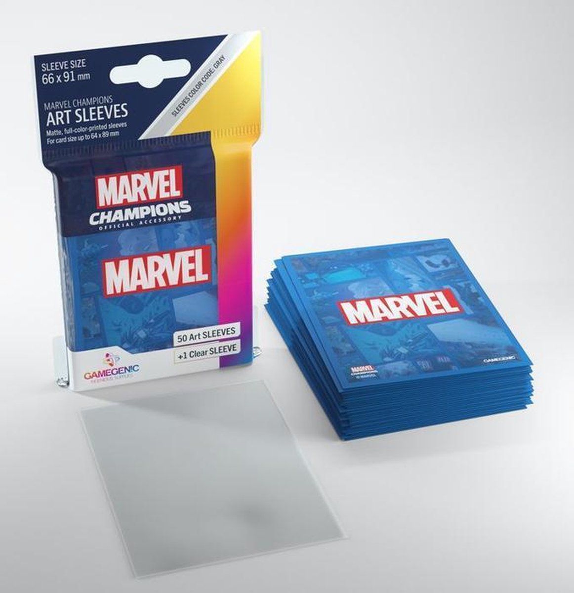 Asmodee Marvel Blue Art Sleeves - 4251715409770