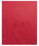 Exacompta - Ref. 32125E - Pak van 10 notitieboekomslagen 17x22 cm in echt glanzend karton met tekstveld - Ideaal voor school, universiteit en universiteit - Rood