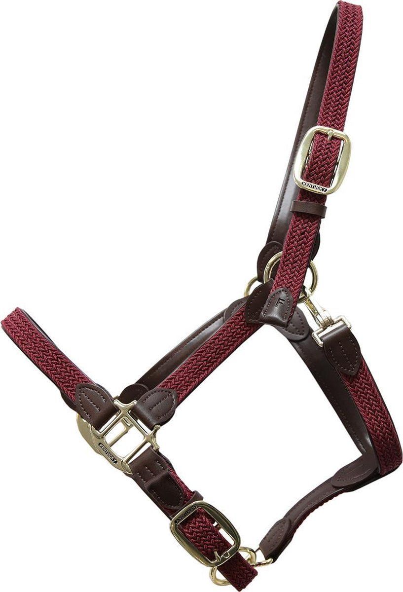 Kentucky Halster Gevlochten - Dark Red - paard