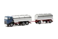 Herpa Basic vrachtwagen model MAN F8 Milchtank-Hängerzug, schaal 1:87, voor diorama, modelbouw, instapmodel, Made in Germany, kunststof